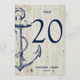 Invitación Nautical Sketch Anchor Rustic Wood