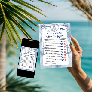 Invitación Náutico Juego de Zapatos Despedida de Soltera Tarj