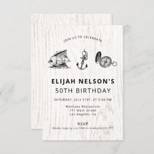 Invitación Nautilus Symbols Cumpleaños