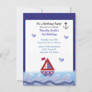 Invitación Navega lejos en las olas
