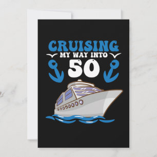 Invitación Navegando hacia los 50 en mi cumpleaños