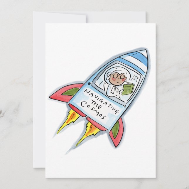 Invitación Navegando por el Cosmos (Anverso)
