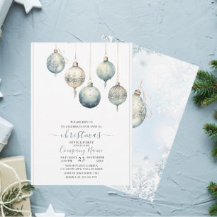 Invitación Navidad Alegre Acuarela Invernal Rústica Tradicion