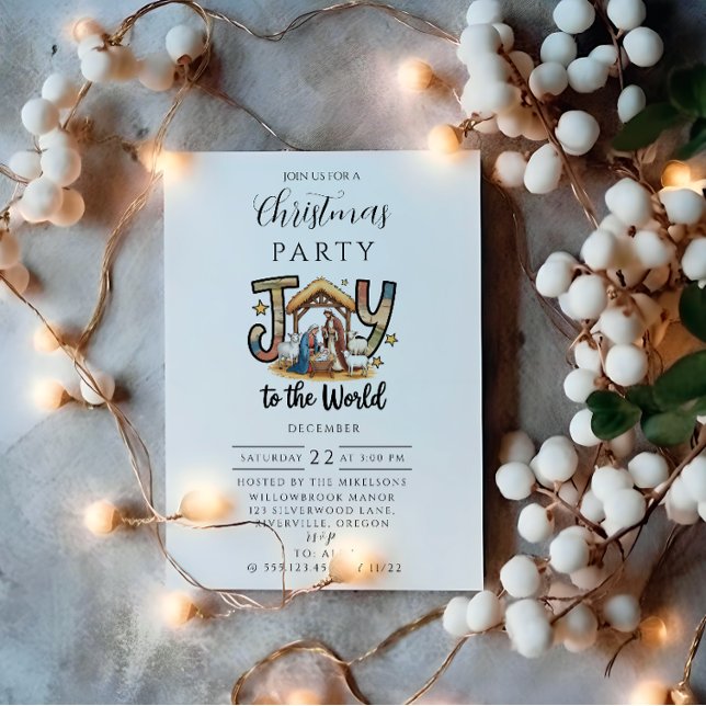 Invitación Navidad Alegría al Mundo Navidad (Subido por el creador)