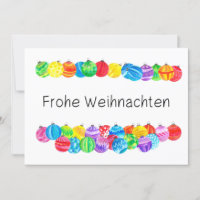 Navidad alemán de Frohe Weihnachten, acuarela