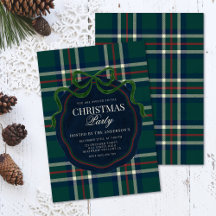 Navidad audaz de cuadros escoceses con estilo clás