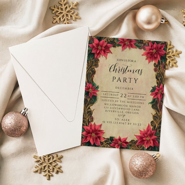 Invitación Navidad Barroca Vintage (Subido por el creador)