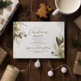 Invitación Navidad Bohemio Acuarela | Fiesta Navideña