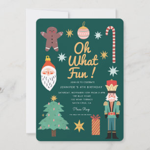 Invitación Navidad Bonito Qué divertido Cumpleaños caprichoso
