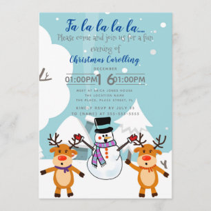 Invitación Navidad carolling el fiesta del acontecimiento de