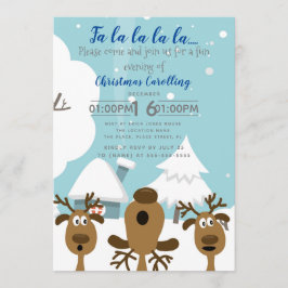 Invitación Navidad carolling el fiesta del acontecimiento de