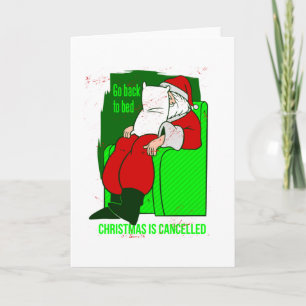 Invitación navidad covid cancelada santa claus divertido