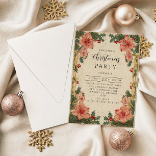 Invitación Navidad de Acebo Barroco