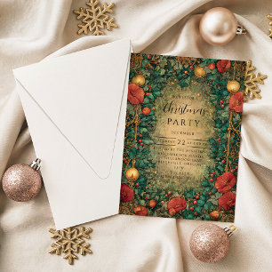 Invitación Navidad de Amarilis en Oro Antiguo