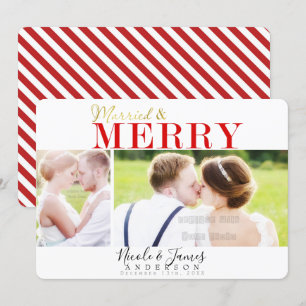 Invitación Navidad de casados y felices Fiestas 2 Fotos Foto