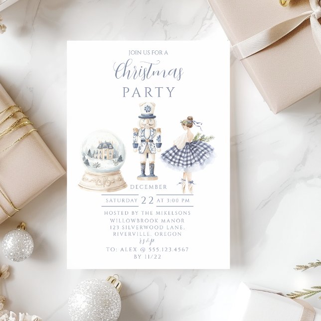 Invitación Navidad de Cascanueces Azul (Subido por el creador)