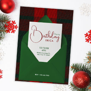 Invitación Navidad de cumpleaños