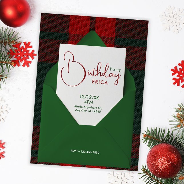 Invitación Navidad de cumpleaños (Subido por el creador)
