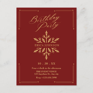 Invitación Navidad de cumpleaños