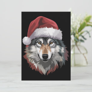 Invitación Navidad de Lobo Regalo Divertido de Navidad Amante
