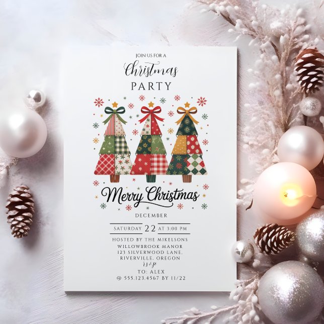 Invitación Navidad de Patchwork (Subido por el creador)