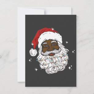Invitación Navidad de Santa Claus Negro Historia Negra Xmas