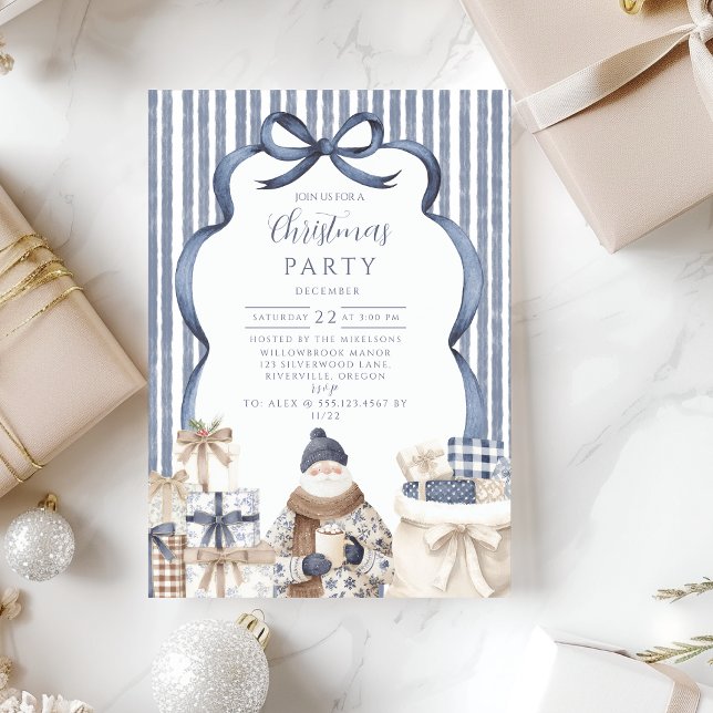 Invitación Navidad de Santa rayada de la Marina (Subido por el creador)