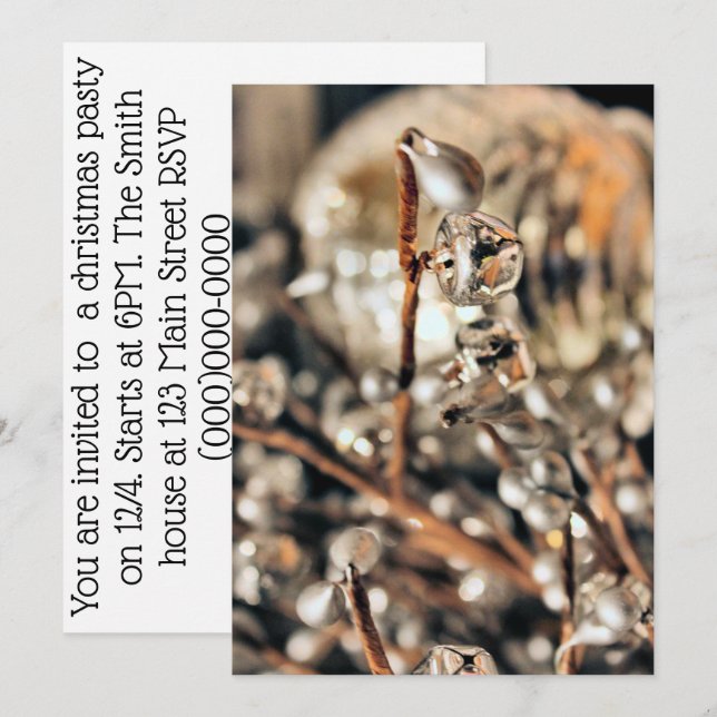 Invitación Navidad Disco (Anverso / Reverso)