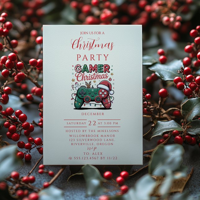 Invitación Navidad divertida para jugadores (Subido por el creador)