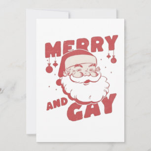 Invitación Navidad divertida y gay Orgullo LGBTQ