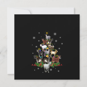 Invitación Navidad en el árbol de la cabra Nochebuena