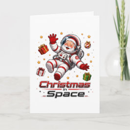 Invitación Navidad en el Espacio Santa Astronauta Lindo Día F