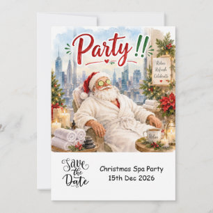 Invitación Navidad en Julio con SANTA CLAUS Guarda la fecha