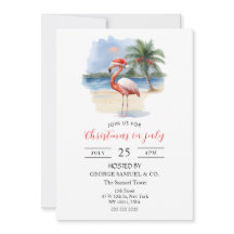 Navidad en julio Empresa personalizada Flamingo