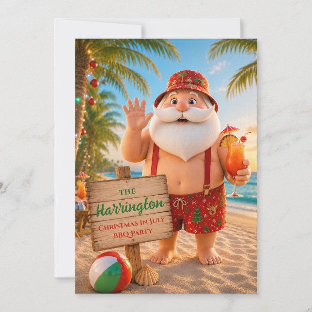 Invitación Navidad en Julio Parrillada Familiar (Anverso)
