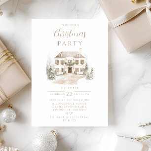 Invitación Navidad en Mansión de Champán