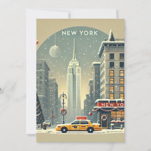 Invitación Navidad en Nueva York Estatua de la Libertad Vac