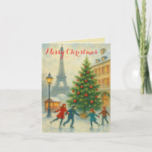 Navidad en París Torre Eiffel Invierno Personaliza