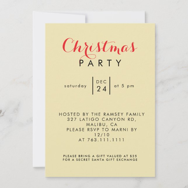Invitación Navidad en París Torre Eiffel Invierno Personaliza (Reverso)