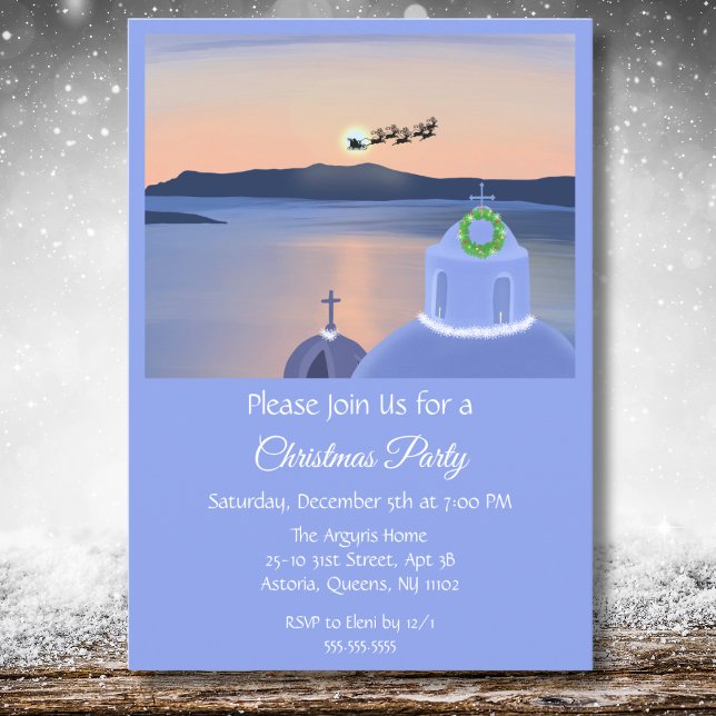 Invitación Navidad En Santorini, Grecia Con Santa (Subido por el creador)
