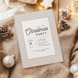 Invitación Navidad Escandinava con tonos terrenales modernos 