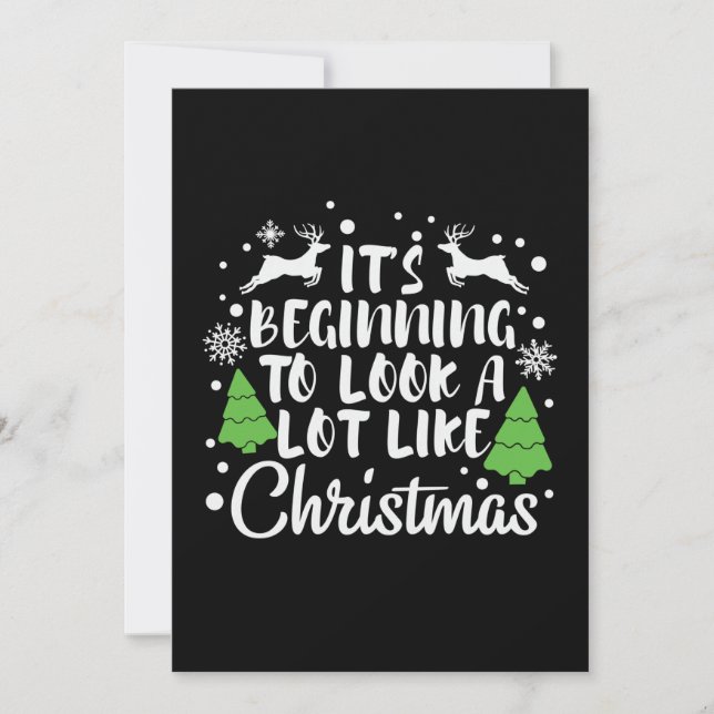 Invitación Navidad Está Empezando A Parecerse Mucho A Navidad (Anverso)