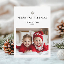 Invitación "Navidad Feliz personalizada con foto y nombre