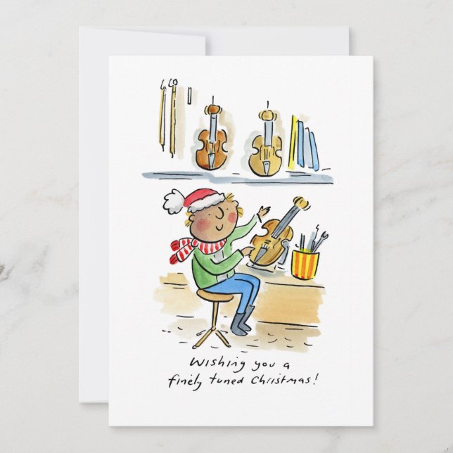 Invitación Navidad Finamente Ajustada (Anverso)