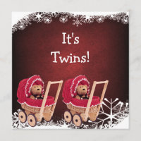 Navidad gemelo Baby Shower de los osos de peluche