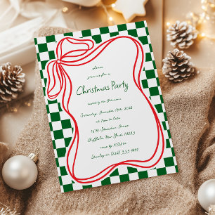 Invitación Navidad Marco de Arco Dibujado a Mano Caprichoso