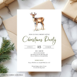 Invitación Navidad minimalista beige de estilo escandinavo ch
