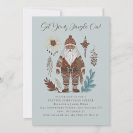 Invitación Navidad nórdica de Santa Merry