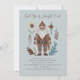 Invitación Navidad nórdica de Santa Merry