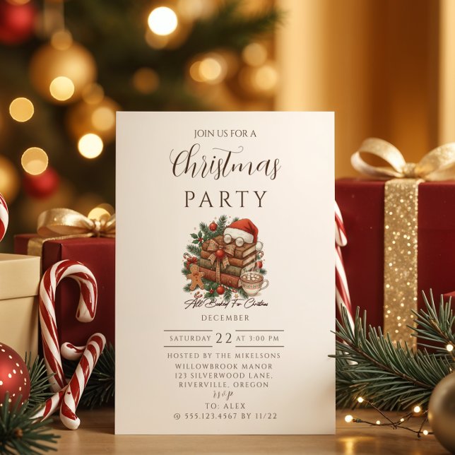 Invitación Navidad para Amantes de Libros Antiguos (Subido por el creador)